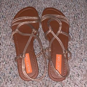 Rocket Dog gold strap sandals